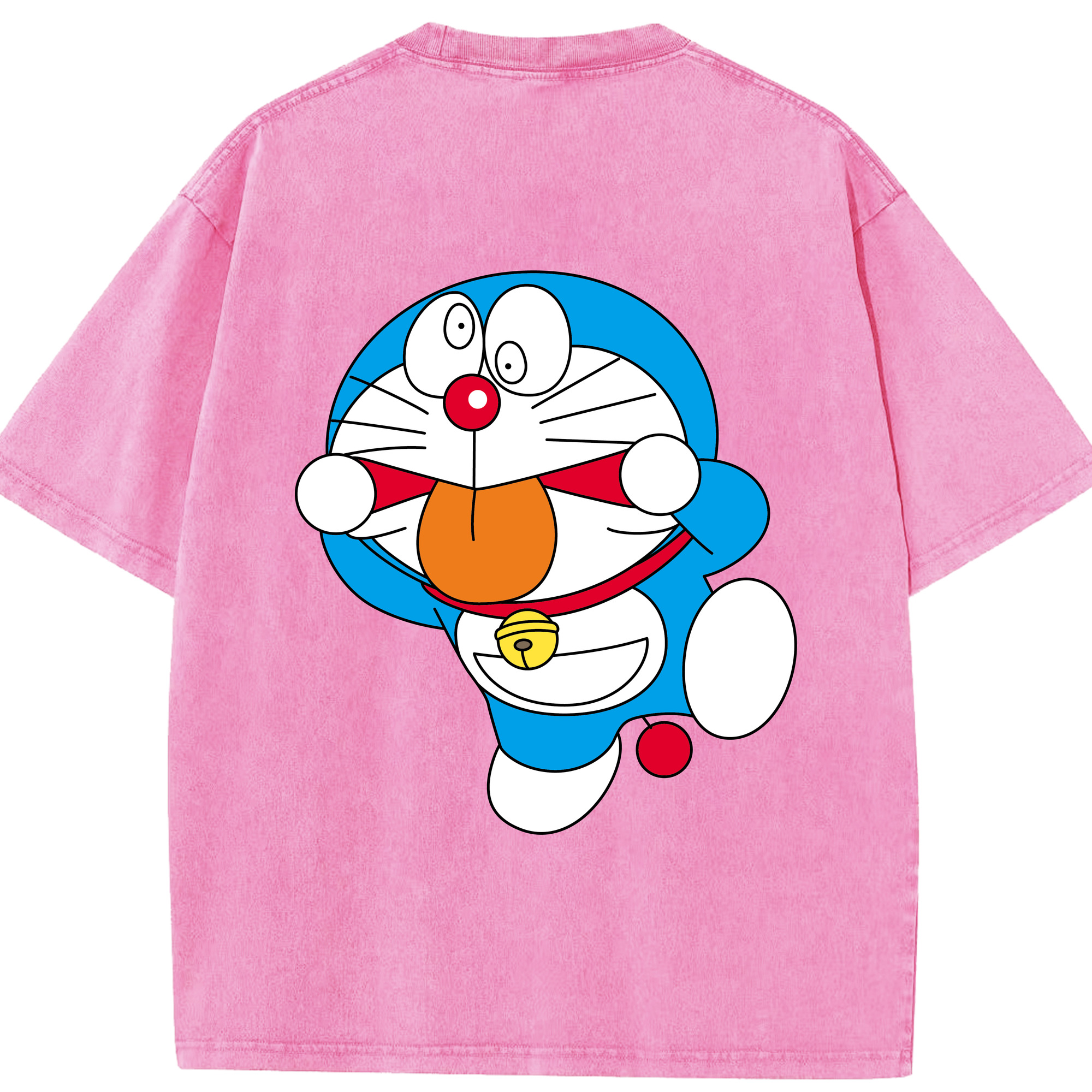 （画像用） ドラえもん Doraemon 綿100% ヴィンテージ風 半袖Tシャツ（背面プリント）